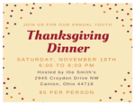Youth Thanksgiving Dinner